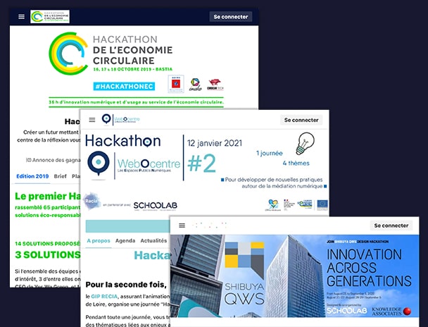 Visual presentation of several companies of the Injetct platform
