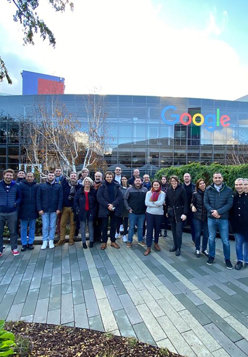 Group in front of the Google offices in San Francisco