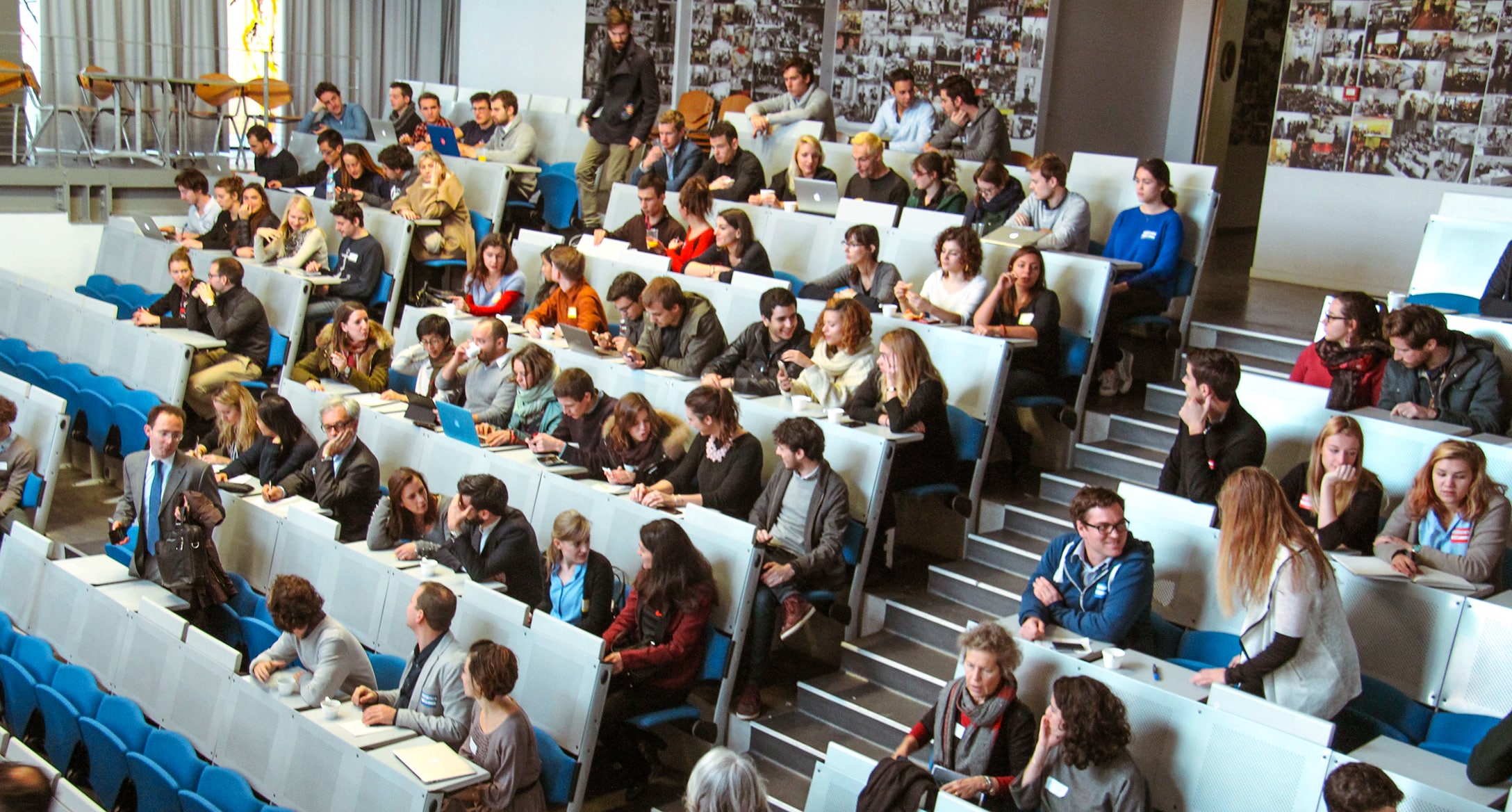 Students in a lecture hall in university